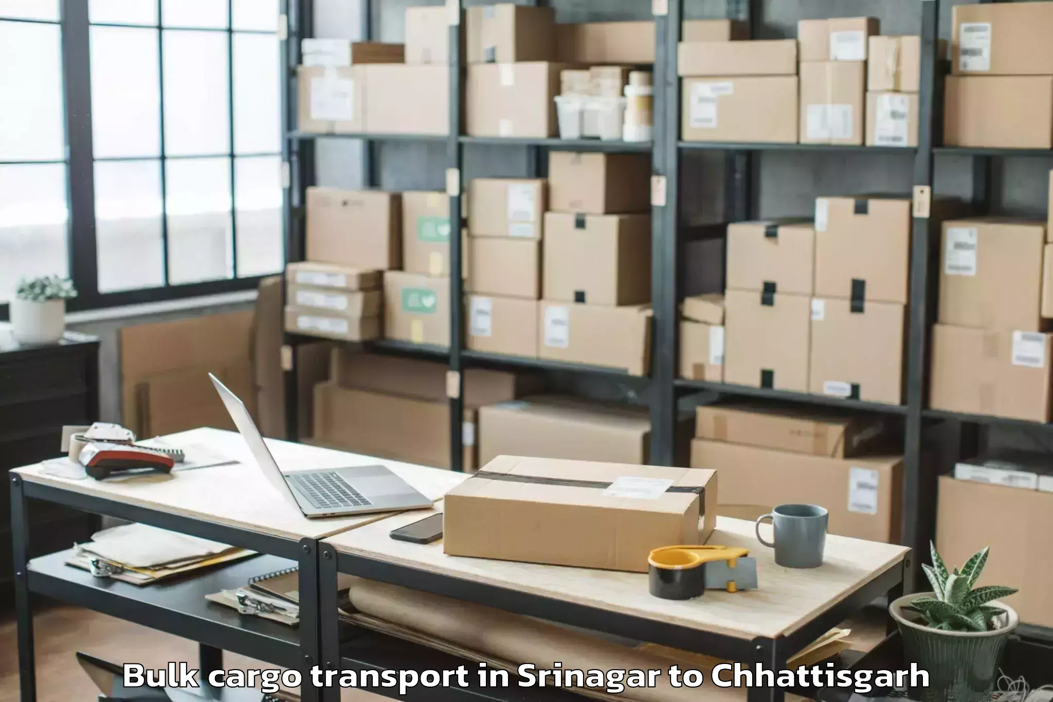 Book Your Srinagar to Ambagarh Bulk Cargo Transport Today